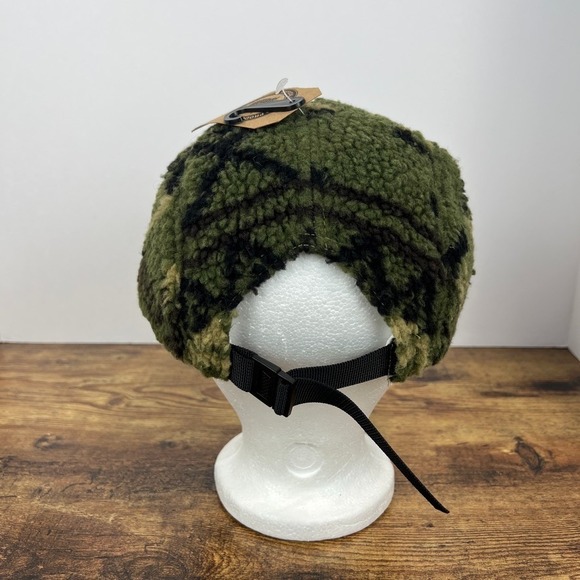 Mad Engine Smokey The Bear Fuzzy Fleece Strapback Hat NWD Green Aztec - Picture 3 of 9